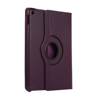 Кожен калъф за iPad 10.2 2019 с въртяща поставка - лилав