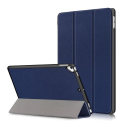 Кожен калъф със сгъващ се капак за iPad 10.2 2019 - тъмно син