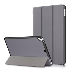 Кожен калъф със сгъващ се капак за iPad 10.2 2019 - сив
