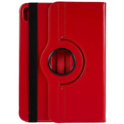 Кожен калъф за iPad 10th Gen 2022 с въртяща поставка - червен