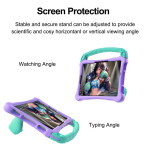 Силиконов гръб със стойка и дръжка за Honor Pad X8a - лилав - 0