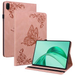 Кожен калъф с пеперуда за Honor Pad X8a - светло розов - 2 Кожен калъф с пеперуда за Honor Pad X8a - светло розов - 2