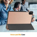 Кожен калъф със сгъващ се капак за Honor Pad X8a - розово злато - 3 Кожен калъф със сгъващ се капак за Honor Pad X8a - розово злато - 3