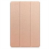 Кожен калъф със сгъващ се капак за Honor Pad X8a - розово злато