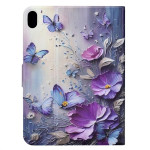 Калъф за Honor Pad X8a - лилави цветя - 3