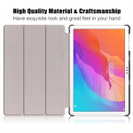 Кожен калъф със сгъващ се капак за Huawei MatePad T10 - лилав - 1