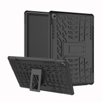 Двупластов гръб със стойка за Huawei MediaPad M5 10 инча - черен