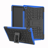 Двупластов гръб със стойка за Huawei MediaPad M5 10 инча - син