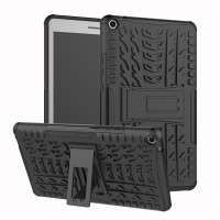 Двупластов гръб със стойка за Huawei MediaPad T3 8 инча - черен