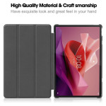 Кожен калъф със сгъващ се капак за Lenovo Tab P12 - тъмно син - 1 Кожен калъф със сгъващ се капак за Lenovo Tab P12 - тъмно син - 1