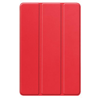 Кожен калъф със сгъващ се капак за Lenovo Tab P12 - червен