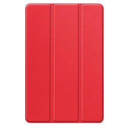 Кожен калъф със сгъващ се капак за Lenovo Tab P12 - червен