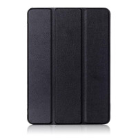 Кожен калъф със сгъващ се капак за Lenovo Tab 4 10.1 инча - черен