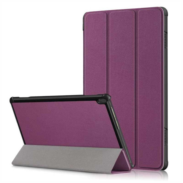 Кожен калъф със сгъващ се капак за Lenovo Tab M10 TB-X605F/TB-X505 - лилав Кожен калъф със сгъващ се капак за Lenovo Tab M10 TB-X605F/TB-X505 - лилав