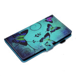 Калъф за Lenovo Tab M10 2nd Gen TB-X306F / TB-X306X - зелен с пеперуди - 0 Калъф за Lenovo Tab M10 2nd Gen TB-X306F / TB-X306X - зелен с пеперуди - 0