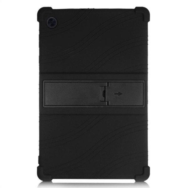 Силиконов гръб със стойка за Lenovo Tab M10 2nd Gen - черен