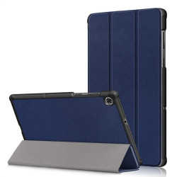 Кожен калъф със сгъващ се капак за Lenovo Tab M10 2nd Gen - тъмно син