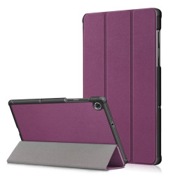 Кожен калъф със сгъващ се капак за Lenovo Tab M10 2nd Gen - лилав