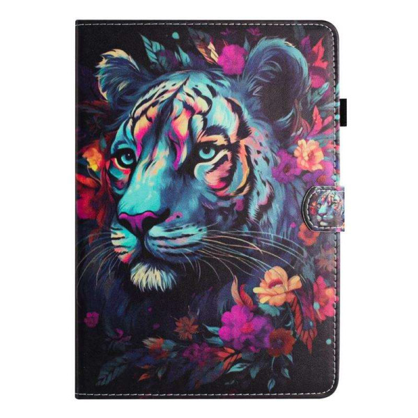 Кожен калъф за Lenovo Tab M10 3rd Gen - шарен тигър Кожен калъф за Lenovo Tab M10 3rd Gen - шарен тигър