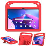 Силиконов гръб със стойка и дръжка за Lenovo Tab M10 3rd Gen - червен - 0 Силиконов гръб със стойка и дръжка за Lenovo Tab M10 3rd Gen - червен - 0