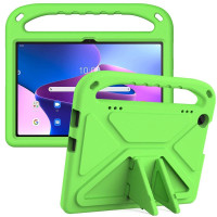 Силиконов гръб със стойка и дръжка за Lenovo Tab M10 3rd Gen - зелен