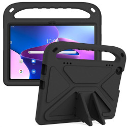 Силиконов гръб със стойка и дръжка за Lenovo Tab M10 3rd Gen - черен
