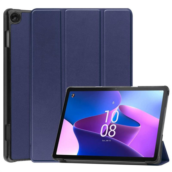Кожен калъф със сгъващ се капак за Lenovo Tab M10 3rd Gen - тъмно син Кожен калъф със сгъващ се капак за Lenovo Tab M10 3rd Gen - тъмно син
