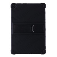 Силиконов гръб със стойка за Lenovo Tab M10 3rd Gen - черен
