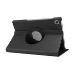 Кожен калъф за Lenovo Tab M10 FHD Plus с въртяща поставка - черен - 0