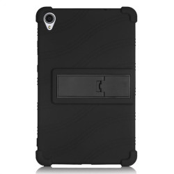 Силиконов гръб със стойка за Lenovo Tab M8 8705/8505 - черен