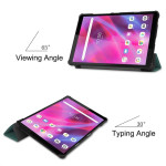 Кожен калъф със сгъващ се капак за Lenovo Tab M8 - тюркоазен - 1 Кожен калъф със сгъващ се капак за Lenovo Tab M8 - тюркоазен - 1