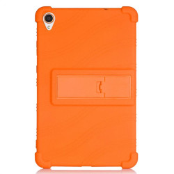Силиконов гръб със стойка за Lenovo Tab M8 8705/8505 - оранжев