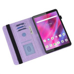 Кожен калъф с пеперуди за Lenovo Tab M8 4th Gen - лилав - 1 Кожен калъф с пеперуди за Lenovo Tab M8 4th Gen - лилав - 1