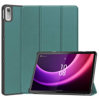 Кожен калъф със сгъващ се капак за Lenovo Tab P11 Gen 2 - тюркоазен