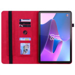 Кожен калъф за Lenovo Tab P11 Gen 2 с цип - червен - 0