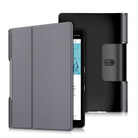 Кожен калъф за Lenovo Yoga Smart Tab - сив