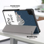 Кожен калъф за Samsung Galaxy Tab A9/A11 - с котка - 3 Кожен калъф за Samsung Galaxy Tab A9/A11 - с котка - 3