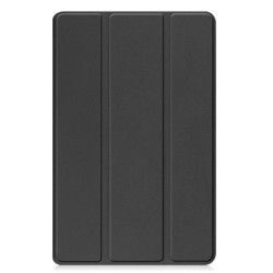 Кожен калъф със сгъващ се капак за Samsung Galaxy Tab A9/A11 - черен