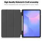 Кожен калъф със сгъващ се капак за Galaxy Tab S10 FE+ - черен - 2 Кожен калъф със сгъващ се капак за Galaxy Tab S10 FE+ - черен - 2
