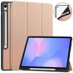 Кожен калъф със сгъващ се капак за Galaxy Tab S10 FE+ - розово злато - 0 Кожен калъф със сгъващ се капак за Galaxy Tab S10 FE+ - розово злато - 0