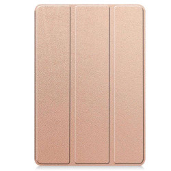 Кожен калъф със сгъващ се капак за Galaxy Tab S10 FE+ - розово злато