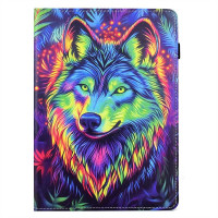 Кожен калъф за Samsung Galaxy Tab S10 FE/S10 Lite/S9 FE/S9 - с вълк