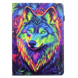 Кожен калъф за Samsung Galaxy Tab S10 FE/S10 Lite/S9 FE/S9 - с вълк