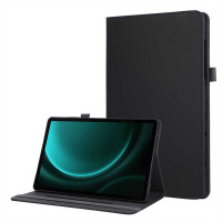 Кожен калъф за Samsung Galaxy Tab S10 FE/S10 Lite/S9 FE/S9 - черен