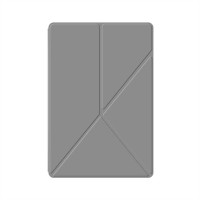 Кожен калъф със сгъващ се капак и място за писалка за Samsung Galaxy Tab S10 Lite - сив