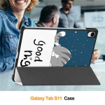 Кожен калъф за Samsung Galaxy Tab S11 - с котка - 0 Кожен калъф за Samsung Galaxy Tab S11 - с котка - 0