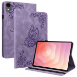 Кожен калъф с пеперуда за Galaxy Tab S11 - лилав - 1 Кожен калъф с пеперуда за Galaxy Tab S11 - лилав - 1