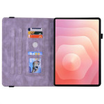 Кожен калъф с пеперуда за Galaxy Tab S11 - лилав - 0 Кожен калъф с пеперуда за Galaxy Tab S11 - лилав - 0