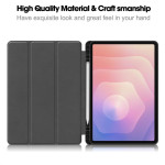 Кожен калъф със сгъващ се капак за Galaxy Tab S11 - черен - 1 Кожен калъф със сгъващ се капак за Galaxy Tab S11 - черен - 1