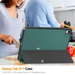 Кожен калъф със сгъващ се капак за Galaxy Tab S11 - тюркоазен - 0
